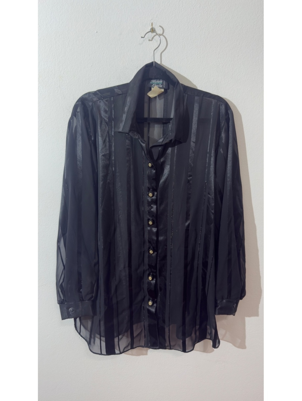 Michele Leslie Women’s Blouse Vintage 70s Button Down Shirt California